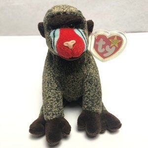 FREE w/ purchase: 90s Vintage 1999 Ty Beanie Baby "Cheeks" the Baboon